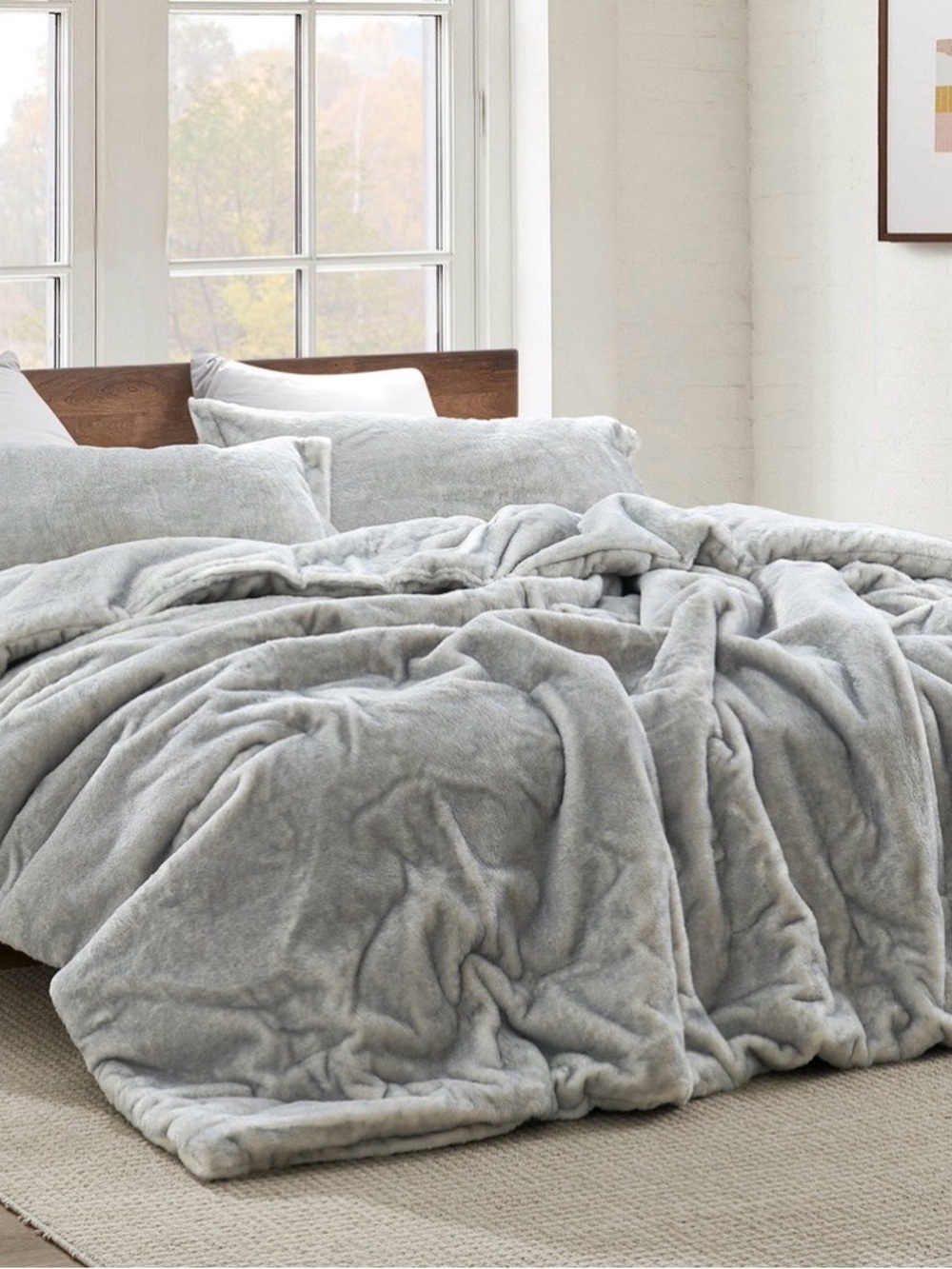 NEW 3-pc COMA INDUCER Plush Comforter Set Oversized Queen